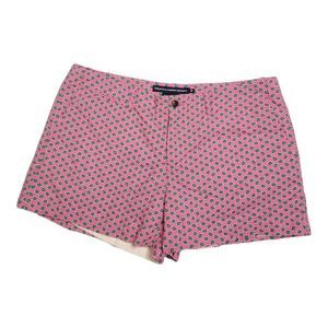 Ralph Lauren Sport Womens 10 Chino Shorts Pink Green Floral Pockets Lined Cotton
